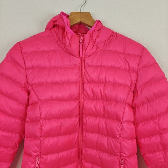 Tna Botanie Puffer Packable Women's goose-down puffer Hooded jacket SM Hot Pink - Picture 5 of 12